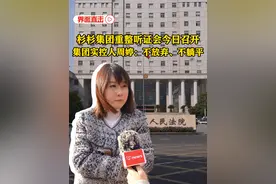 独家｜杉杉集团重整听证会今日召开 ，集团实控人周婷：不放弃、不躺平#杉杉集团 #杉杉集团重整听证会视频封面