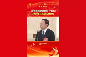 文化和旅游部部长 孙业礼：2024年文旅业人财两旺#2025全国两会 #部长通道视频封面