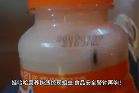 娃哈哈营养快线惊现蛆虫，食品安全警钟再响！