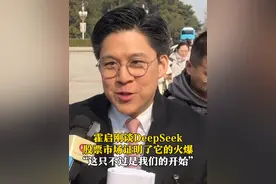 3月5日，北京，人大代表霍启刚谈最近爆火的DeepSeek，称股票市场已经证明了它的火爆，“这只不过是我们的开始，一个好的开头！”#霍启刚 #deepseek #全国两会视频封面
