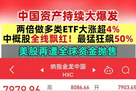 中国资产持续大爆发！两倍做多类ETF大涨超4%，中概股全线飘红！最猛狂飙50% 美股再遭全球资金抛售 #中国资产  #中概股  #美股视频封面