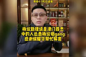 杨议助理谈津门四杰中的人怂恿杨议砸gang，感谢侯耀华帮忙 #杨议视频封面