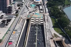 为了减少用地，深圳竟然直接把马路往地下挖了34.5米 #深圳 #滨海大道 #滨海大道下沉 #航拍 #内容启发搜索视频封面