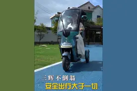 三辉不倒翁，安全出行大于一切 #电动三轮车 #总有一款适合你 #新能源视频封面