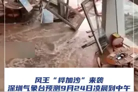 9月21日，广东深圳，风王“桦加沙”来袭！深圳气象台预计“桦加沙”将以15-20公里的时速继续向西偏北方向移动，强度还将有所增强。9月24日凌晨至下午以强台风级或超强台风级在广东中西部沿海登陆，于9月24日凌晨到中午以强台风级或超强台风级从深圳南侧100公里内掠过，在珠江口附近登陆的可能性很高。#风王“桦加沙” #媒体精选计划 @抖音短视频