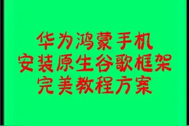 华为鸿蒙手机安装谷歌商店教程 #谷歌框架 #谷歌商店 #谷歌三件套视频封面