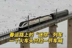 春运路上的“迷你”列车，一个火车头只拉一节车厢#春运路  #网络中国节视频封面