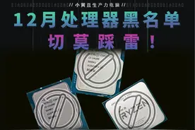 记住！！！2024年12月处理器黑名单，切莫踩雷！#cpu #电脑视频封面