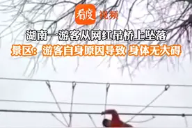 #湖南一游客从景区网红吊桥坠下 ，景区：游客自身原因导致，身体无大碍！视频封面