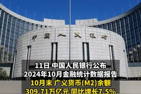 央行重磅发布！#10月末M2余额同比增7.5%，#前10月人民币存款增加17.22万亿视频封面
