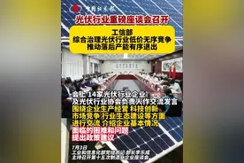 光伏行业重磅座谈会召开！
工信部：综合治理光伏行业低价无序竞争
推动落后产能有序退出#光伏