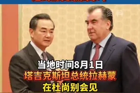 当地时间8月1日，塔吉克斯坦总统拉赫蒙在杜尚别会见国务委员兼外长王毅。王毅表示，中塔关系不断实现跨越式发展，达到历史最高水平#中塔关系 视频封面