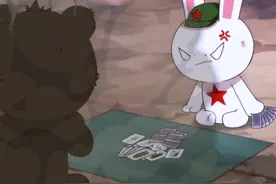 当兔子的三爽炸牌一出来，所有的动物都只能和毛熊一样喊过