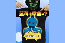 蓝莓加章鱼等于什么呢？ #外国山海经 #跟馆长一起玩 #积木 #盲盒