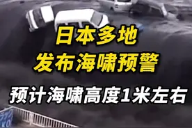 日本多地发布海啸预警，预计海啸高度为1米左右。#日本多地发布海啸预警 #日本