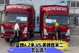 蓝牌4.2米VS黄牌四米二，怎么选？#4米2蓝牌货车 #黄牌 #4米2视频封面