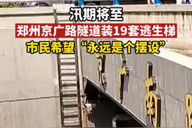 5月25日，河南 #郑州京广路隧道装19套逃生梯，市民希望永远是个摆设。视频封面