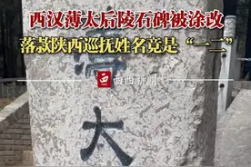 西汉薄太后陵石碑被涂改 落款陕西巡抚姓名竟是“一二”#西安同城 #汉薄太后南陵视频封面