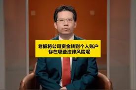 老板将公司资金转到个人账户存在哪些法律风险呢？#公司法视频封面