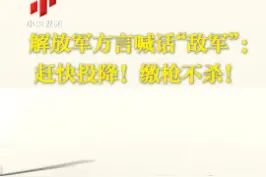 【解放军方言喊话“敌军”：赶快投降！缴枪不杀！】1月4日，陆军第81集团军某陆航旅官兵全副武装开训。期间，训练官兵用普通话和方言接替对“敌军”喊话：赶快投降吧！缴枪不杀，我们优待俘虏！视频封面