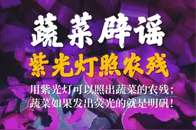 震惊：紫光灯居然能照射蔬菜的农残！可别信，妥妥的谣言哈！视频封面