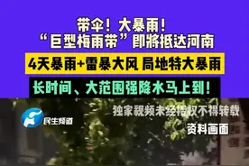 6月17日（发布）河南，带伞！大暴雨！“巨型梅雨带”即将抵达河南，4天暴雨+雷暴大风 局地特大暴雨，长时间、大范围强降水马上到！#河南dou知道 #河南天气 #暴雨