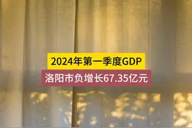2024年第一季度GDP，洛阳负增长 #2024年第一季度gdp #河南 #洛阳