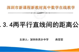 新人教数学A版选必修1-2.3.4两平行直线间的距离公式