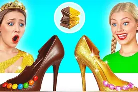 真假金色高跟鞋！巧克力vs真正的食物 #搞笑外国人#外国人真会玩视频封面