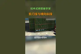 #扣件式钢管脚手架-剪刀撑与横向斜撑#脚手架 #建筑工地 @抖音教育站 视频封面