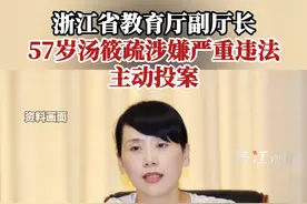 浙江省教育厅副厅长57岁汤筱疏涉嫌严重违法，主动投案。视频封面