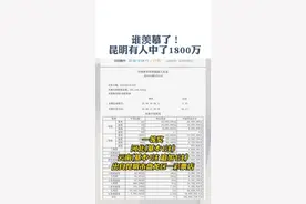 1800万！#昆明购彩者喜中1注一等奖 #大乐透视频封面