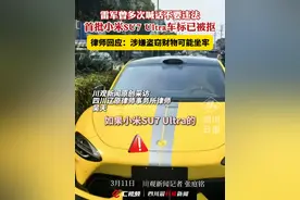 雷军曾多次喊话不要违法，律师解读：抠小米SU7 Ultra车标可能会坐牢！#雷军 #小米su7 #小米苏7ultra #普法视频封面