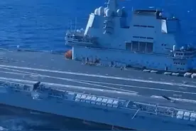 近日，山东舰远海航行时，遭遇外军军舰无人机协同布势，航行值更官与战友随即研判态势，果断处置。视频封面