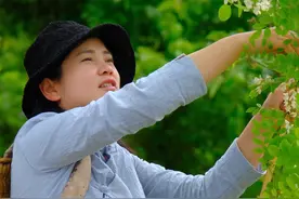  摘的是心情，吃的是香甜，品的是滋味，念的是童年的无忧。又是一年槐花季，你吃了吗？#还是小时候的味道 #农村美食 #槐花的神仙吃法 视频封面