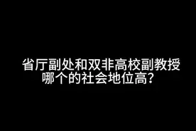 省厅副处和双非高校副教授哪个的社会地位高？#体制内 #职场视频封面