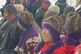 #临近春节东北大妈排队烫头  统一烫成西兰花 #烫头视频封面
