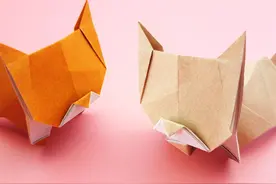 教你一张纸折小猫咪，当作摆件很可爱，手工DIY折纸教程 #手工视频封面