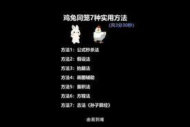 鸡兔同笼的7种常用方法，从不同角度看问题利于数学思维培养 #数学思维 #鸡兔同笼 #每日一题 #小学数学