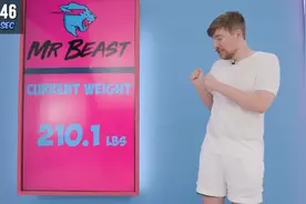野兽先生挑战在30天不吃食物，他能成功吗 #野兽先生 #mrbeast视频封面