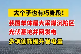 大个子也有巧身段！我国单体最大采煤沉陷区光伏基地并网发电，多项创新提升发电量 #光伏发电 #光伏 #蓝海光伏电站视频封面