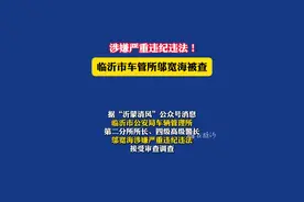 据“沂蒙清风”公众号消息，临沂市公安局车辆管理所第二分所所长、四级高级警长邬宽海涉嫌严重违纪违法，接受审查调查。#临沂 #通报视频封面