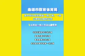 曲靖市这些幼儿园拟认定为云南省一级二等、一级三等幼儿园 #学前教育 #幼儿园 #公示视频封面
