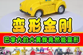 巴掌大的迷你大黄蜂，竟然还能变形成汽车，这也太可爱了 #玩具视频封面