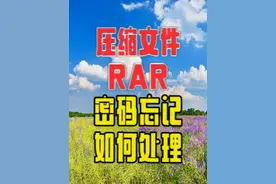 压缩文件RAR密码忘记如何处理#计算机 #教程 #电脑知识