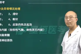 2024年国家医学实践技能考试学习，视频仅供参考 针灸异常情况