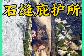 小伙利用石缝搭建简易庇护所 #荒野建造 #户外生存 #解压