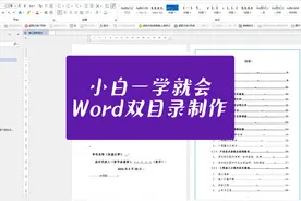 小白也能学会！Word双目录制作全攻略！ #从零学会标书排版