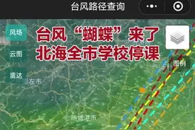 台风“蝴蝶”来了！北海全市学校停课 #北海 #台风 #学校 #停课 （部分画面：36625607749）