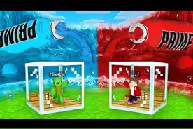 汽水海啸来袭，杰杰麦琪分别建造庇护所抵御海啸#我的世界